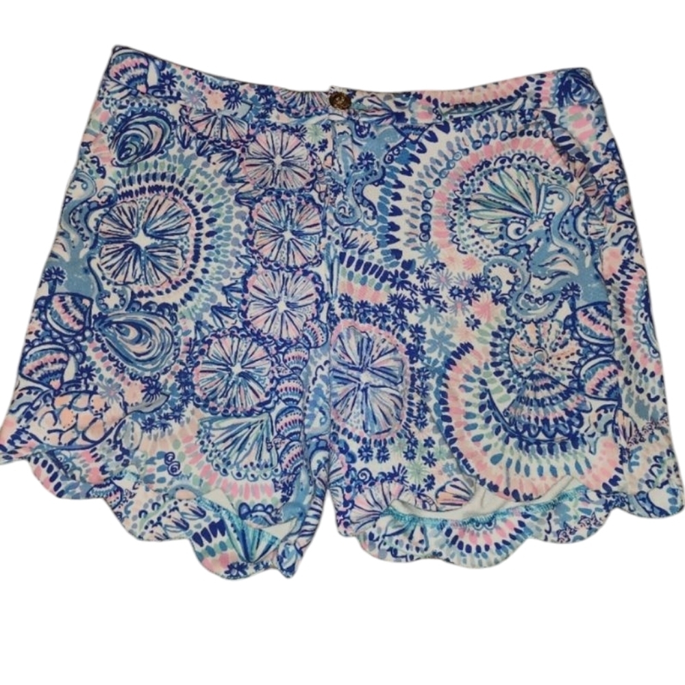 Preowned Lilly Pulitzer‎ Darci knit scalloped edged shorts